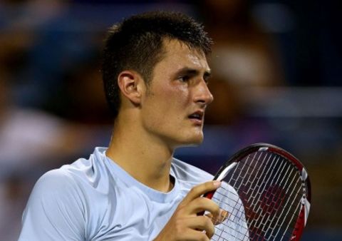 Bernard Tomic caught on the camera.